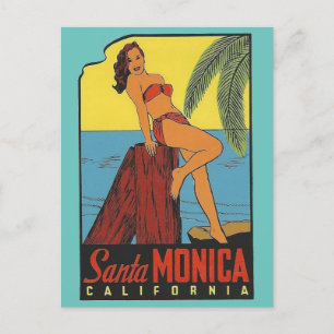 Père Noël Monica, Californie - Carte postale