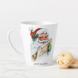 Père Noël Mug, Vintage avec le nom Coffee Mug