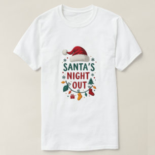 Père Noël Night Out - Festive Holiday Fun T-Shirt 