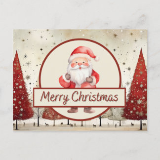 Père Noël, Noël, Carte postale de vacances