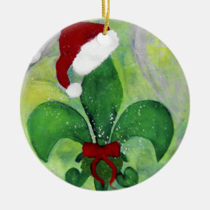 Père Noël Noël Fleur de lis ornement
