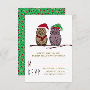 Père Noël Owl et Elf Owl RSVP