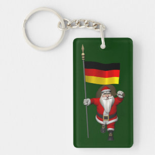 Père Noël Patriotique Avec L'Ensigne D'Allemagne