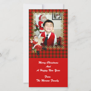 père Noël Plaid Carte photo pour les vacances