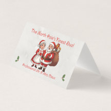 Père Noël Professionnel Tente Carte de visite M&Mm