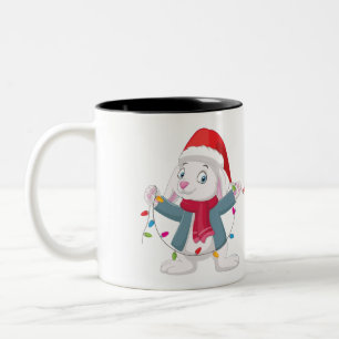 Père Noël Rabbits Christmas Mug