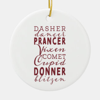 Père Noël Reindeer Ornement de Noël