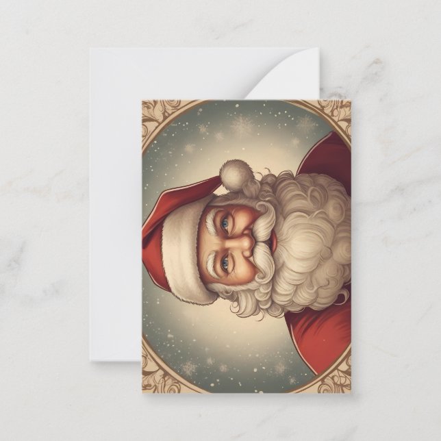 Père Noël rétro vintage Card (Front)