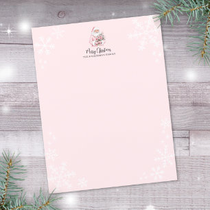 Père Noël rose Papier Joyeux Noël