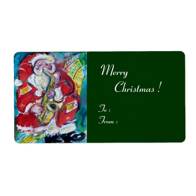 PÈRE NOËL & SAX, PARTI MUSICAL DE NOËL Vert (Devant)