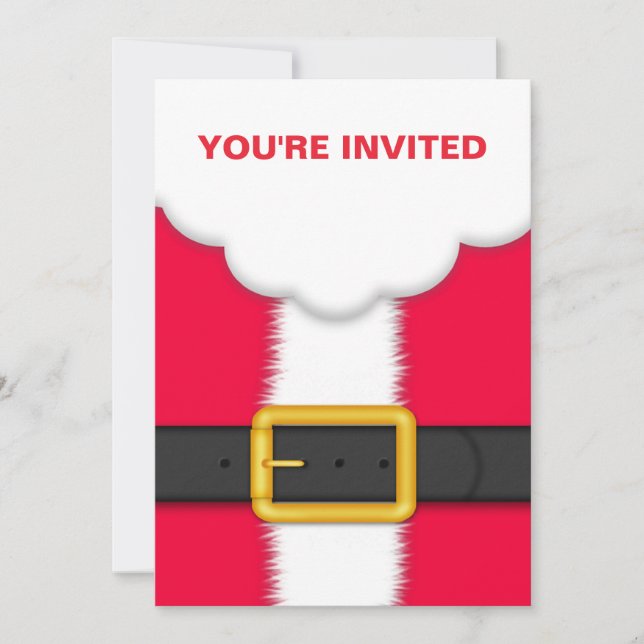 Père Noël Suit Christmas Party Invitation (Devant)
