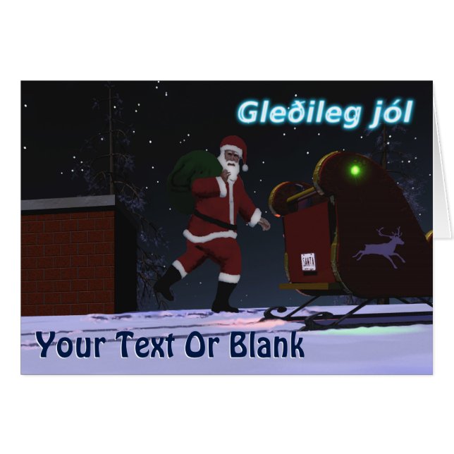Père Noël Sur Le Toit - Gleðileg jól (Devant horizontal)