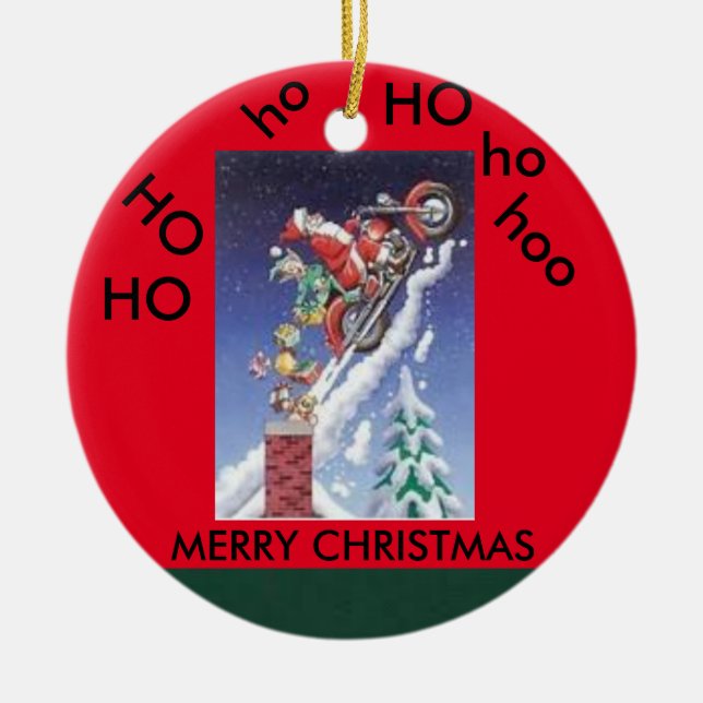 Père Noël sur un ornement de cercle de Noël de (Devant)