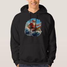 Père Noël surf déchiquetage vagues Sweat - shirt à