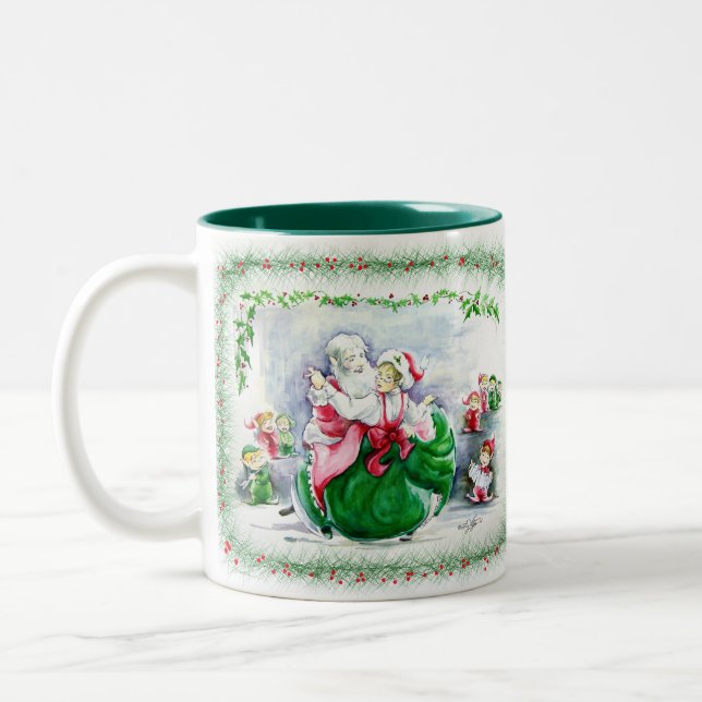Père Noël valsant et Mme Claus Mug (Gauche)