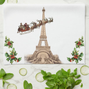Père Noël vintage au-dessus de serviette de Noë