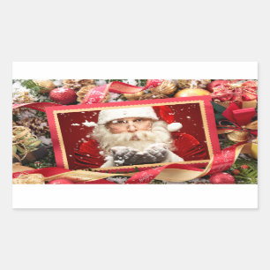 Père Noël / VOTRE PHOTO personnalisée Autocollants
