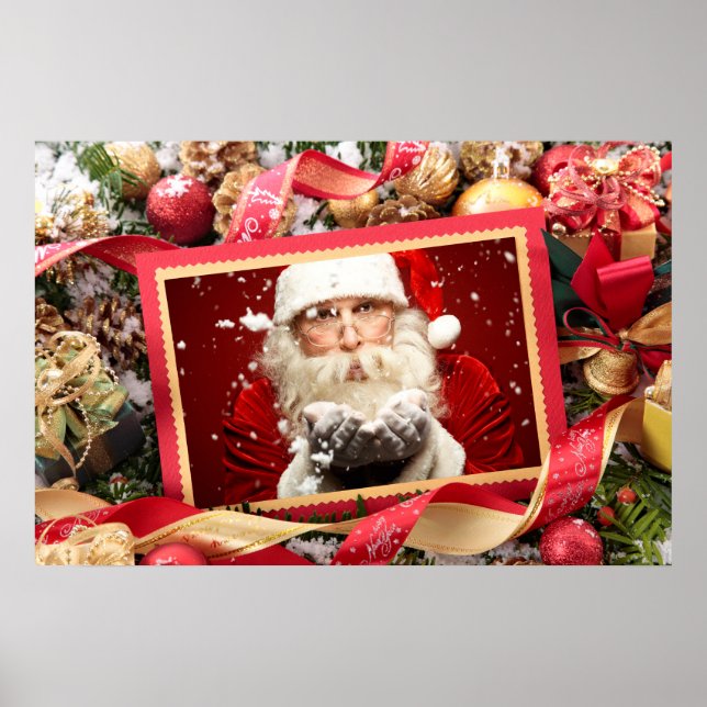 Père Noël / VOTRE PHOTO personnalisée poster de No (Devant)