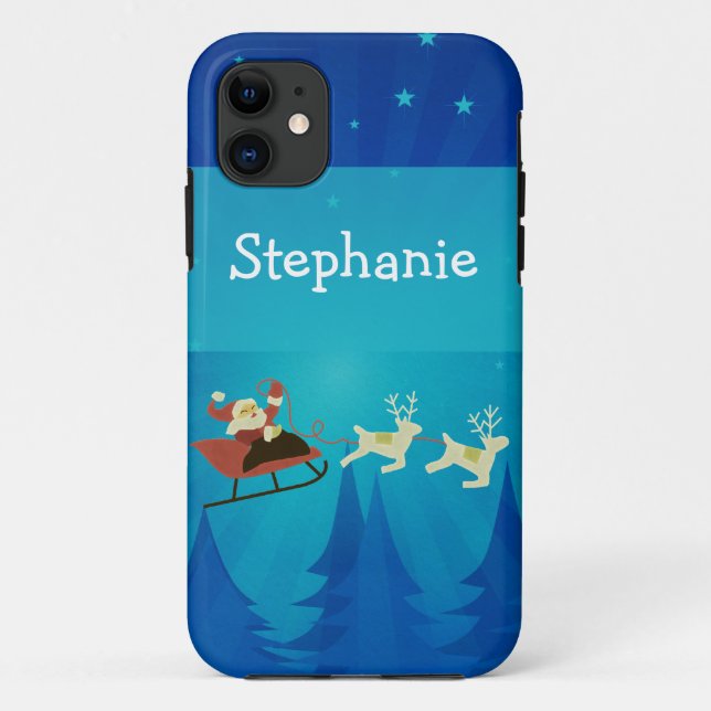 Père Noël Winter Scene iPhone 5 BT Coque (Dos)