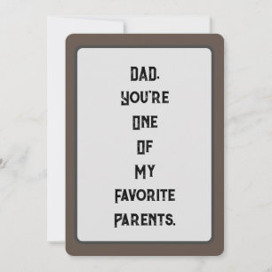 PÈRE, tu es l'une de mes cartes de parents préféré