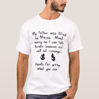 Père tué par des ninjas T-shirt drôle humour