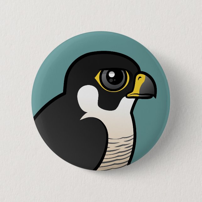 Peregrine Falcon 2 Inch Round Button (Front)