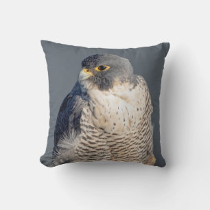 Peregrine Falcon along the Hudson River Throw Pillow