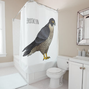 Peregrine falcon bird cartoon illustration