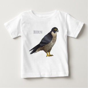 Peregrine falcon bird cartoon illustration  baby T-Shirt