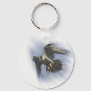 Peregrine Falcon in Flight Keychain