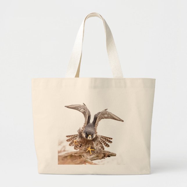 Peregrine Falcon Large Tote Bag (Front)