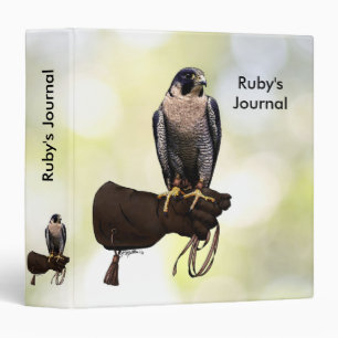Peregrine Falcon on Glove Binder