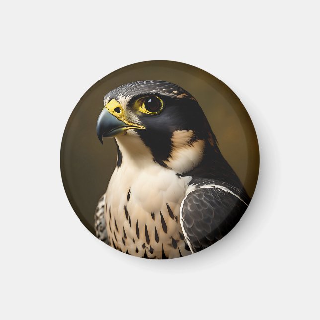 Peregrine Falcon Portrait Magnet (Front)