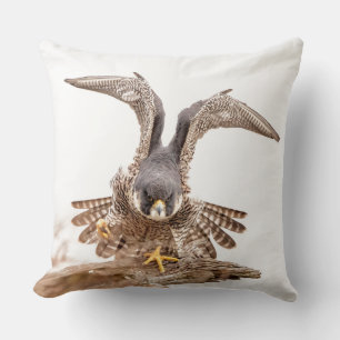 Peregrine Falcon Throw Pillow