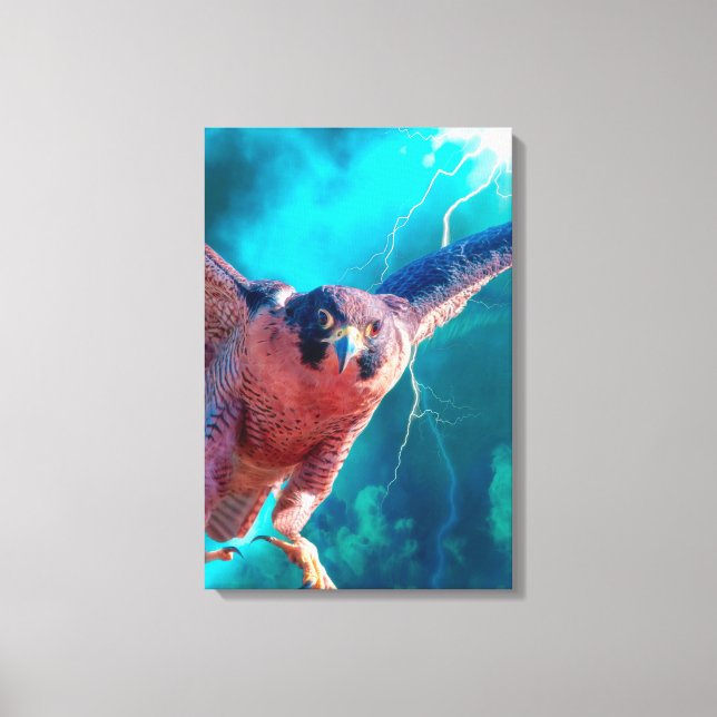 Peregrine Falcon WINGS OF MERCURY Canvas Print (Front)