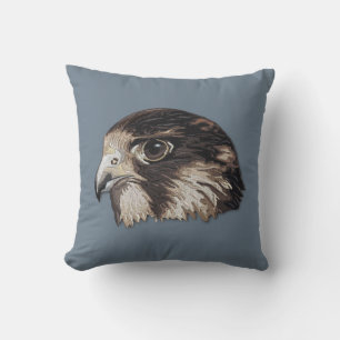 Peregrine Faux Embroidery Throw Pillow