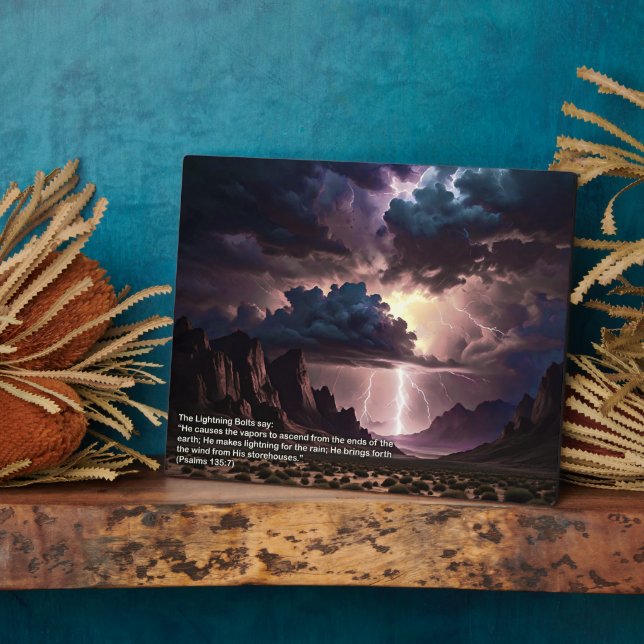 Perek Shira - LIghtning Plaque (Side)