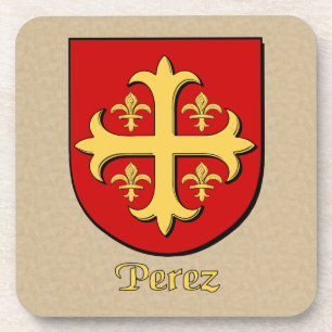 Perez Family Shield Coaster