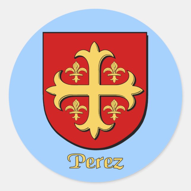 Perez Family Shield Stickers (Front)
