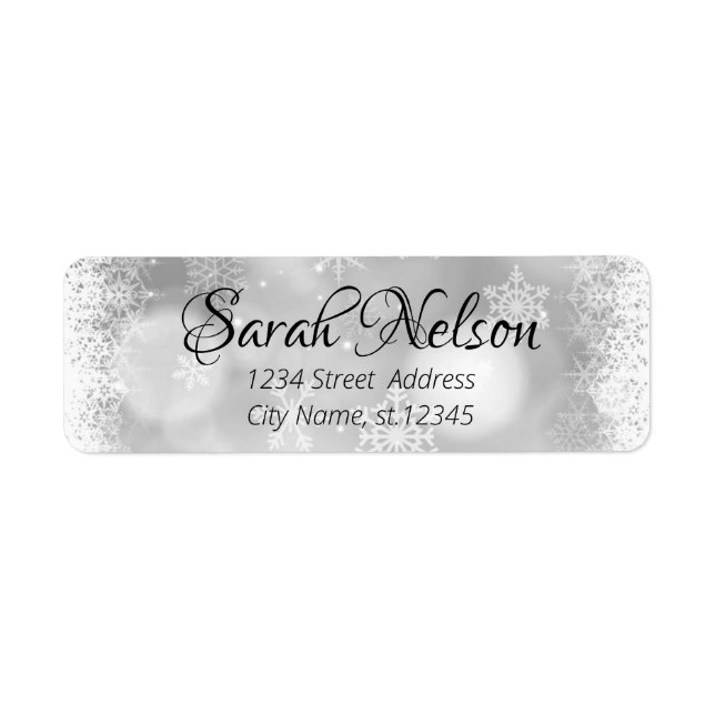 Perfect, Amazing, Silver Sparkly New Year Label  (Front)