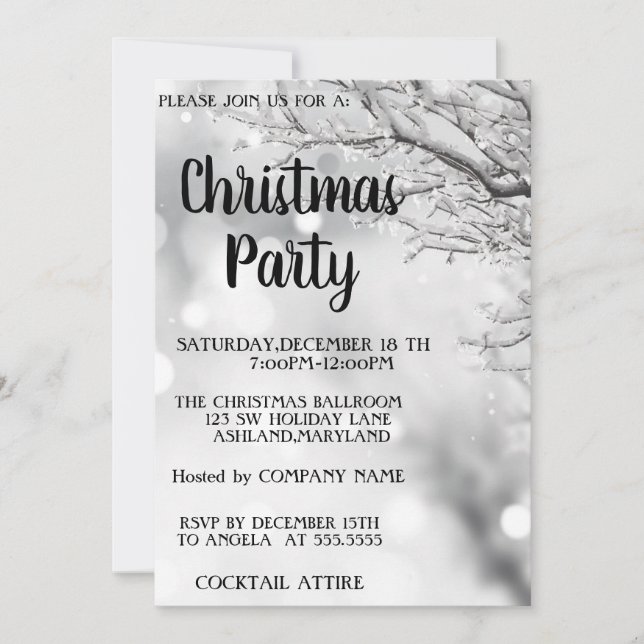 Perfect, Amazing  Sparkly Christmas  Invitation (Front)