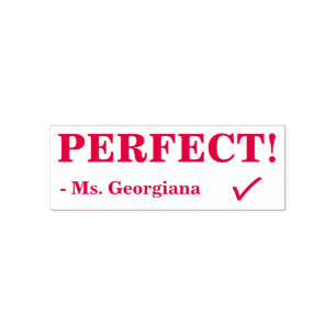 "PERFECT!" Assignment Grading Rubber Stamp