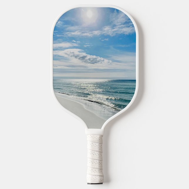Perfect Beach Day My Happy Place Coastal Pickleball Paddle (Front)