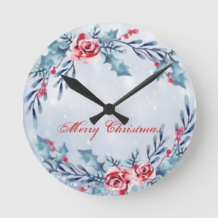 Perfect Beautiful Sparkly Blue Round Clock