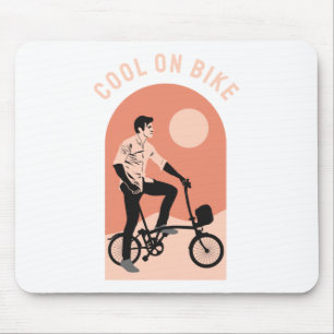 Perfect Bike Gift - Cool On Bike Mouse Pad