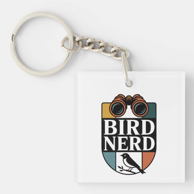Perfect Bird Nerd Keychain Gift (Front)
