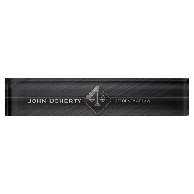 Perfect Black | ATTORNEY AT LAW Nameplate (Front)