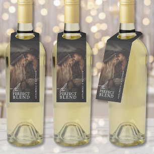 Perfect Blend Wedding Photo Bottle Tag