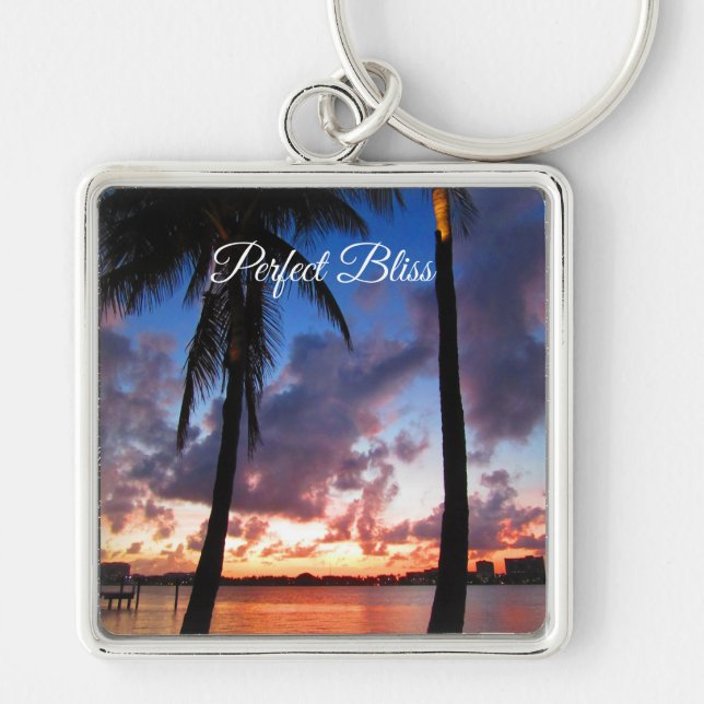 Perfect Bliss - Sunset in West Palm Beach Keychain (Front)
