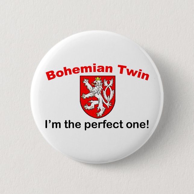 Perfect Bohemian Twin 2 Inch Round Button (Front)